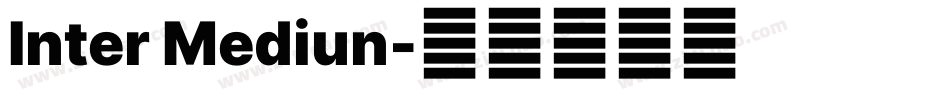 Inter Mediun字体转换